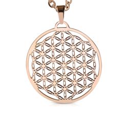 Gold Plated Steel Pendant - 'Flower of Life' Sacred Geometry Gold Plated Steel Pendant - 'Flower of Life' Sacred Geometry